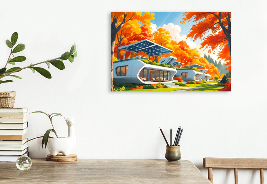 Premium Textil-Leinwand Goldener Oktober