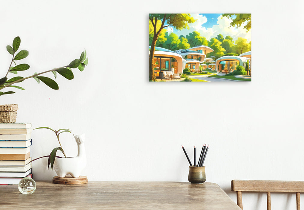 Premium Textil-Leinwand Waldlichtung