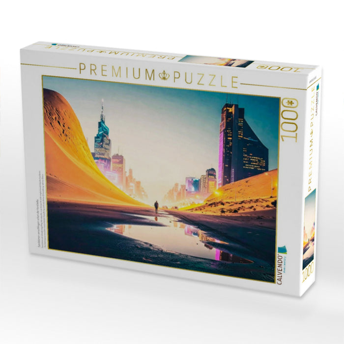 Sanddünen verschlingen schon die Vorstädte. - CALVENDO Foto-Puzzle'