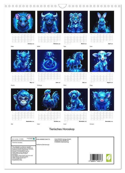 Animal horoscope (CALVENDO Monthly Calendar 2026)