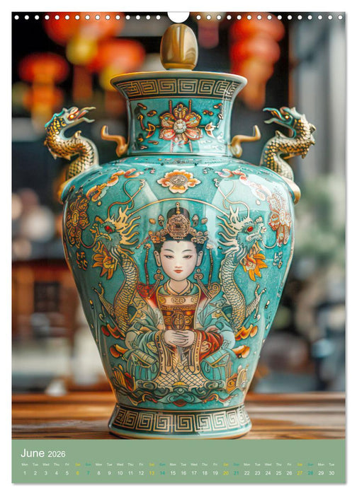 Fantasy vases - Asian style (CALVENDO Monthly Calendar 2026)