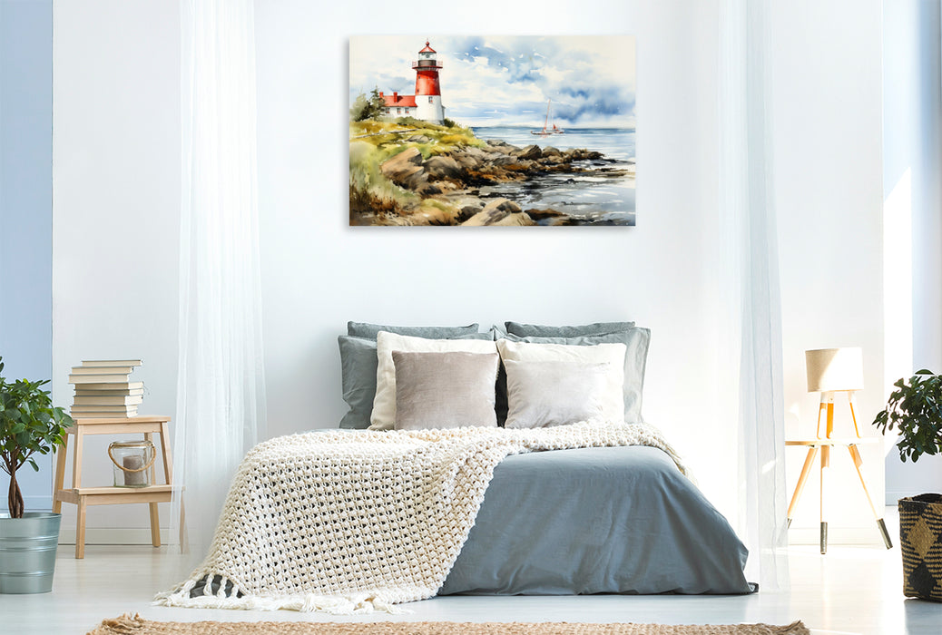 Premium Textil-Leinwand Ein Motiv aus dem Kalender "Urlaubszeit an der malerischen Nordseeküste"