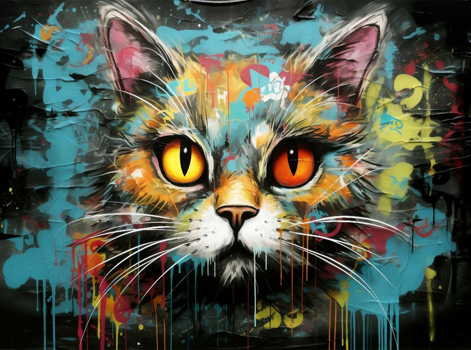 Ein Motiv aus dem Kalender "Graffiti Katzen" - CALVENDO Foto-Puzzle'