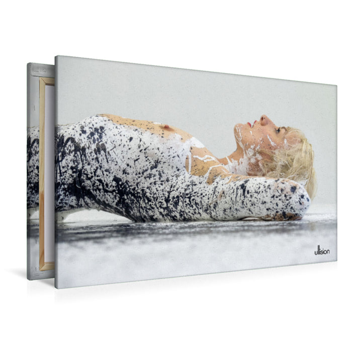 Premium Textil-Leinwand Schwarzweiß - Melodie
