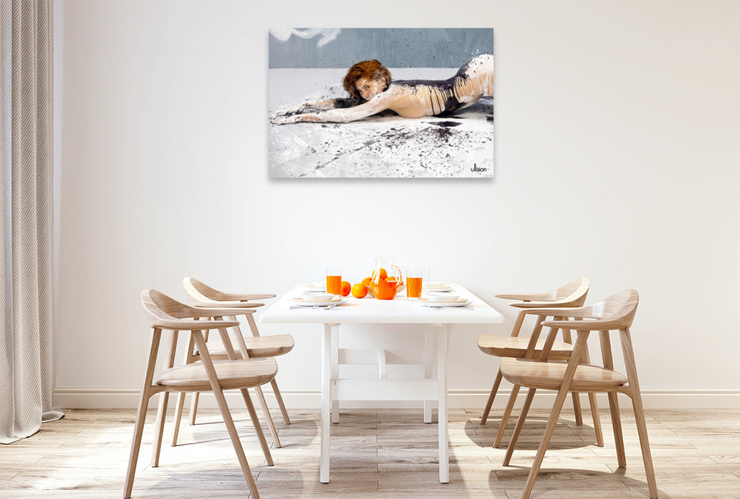 Premium Textil-Leinwand Schwarzweiß - Elysium