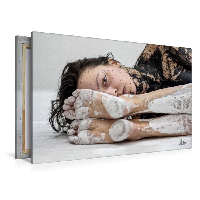 Premium Textil-Leinwand Schwarzweiß - Kontrast