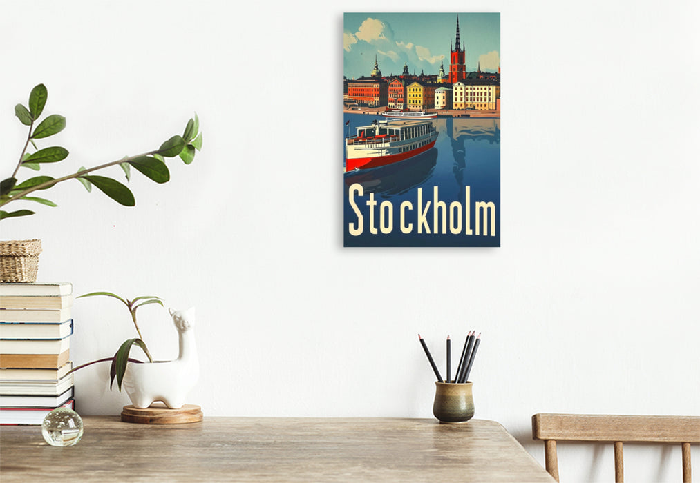 Premium Textil-Leinwand Stockholm