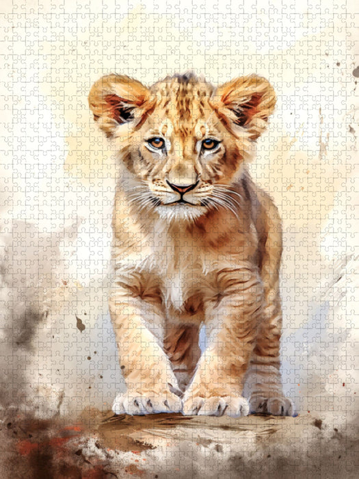 Baby-Löwe - CALVENDO Foto-Puzzle'