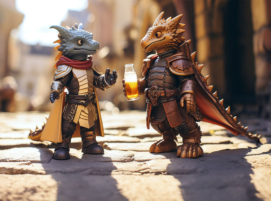 Spielzeugdrachen trinken Bier - CALVENDO Foto-Puzzle'