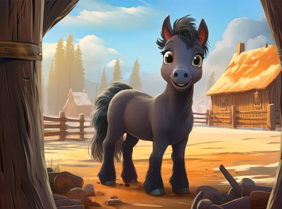 Pony Black Max auf dem Ponyhof - CALVENDO Foto-Puzzle'