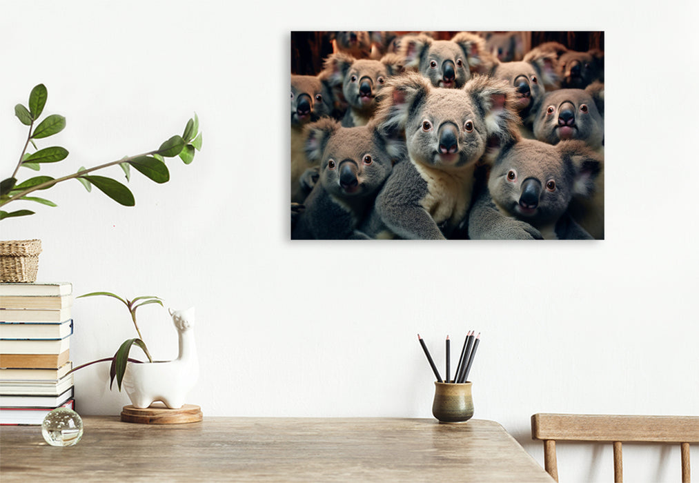 Premium Textil-Leinwand Viele Koalas auf einem Bild