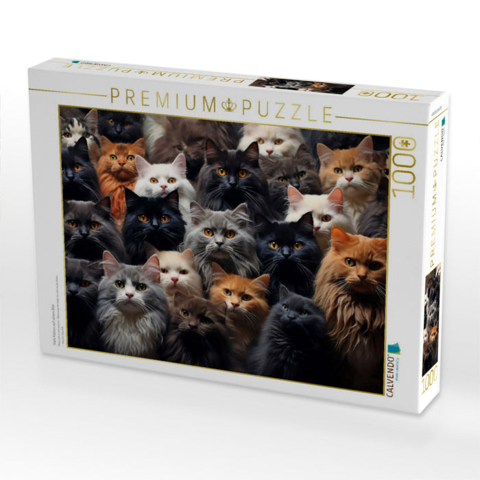 Viele Katzen auf einem Bild - CALVENDO Foto-Puzzle'