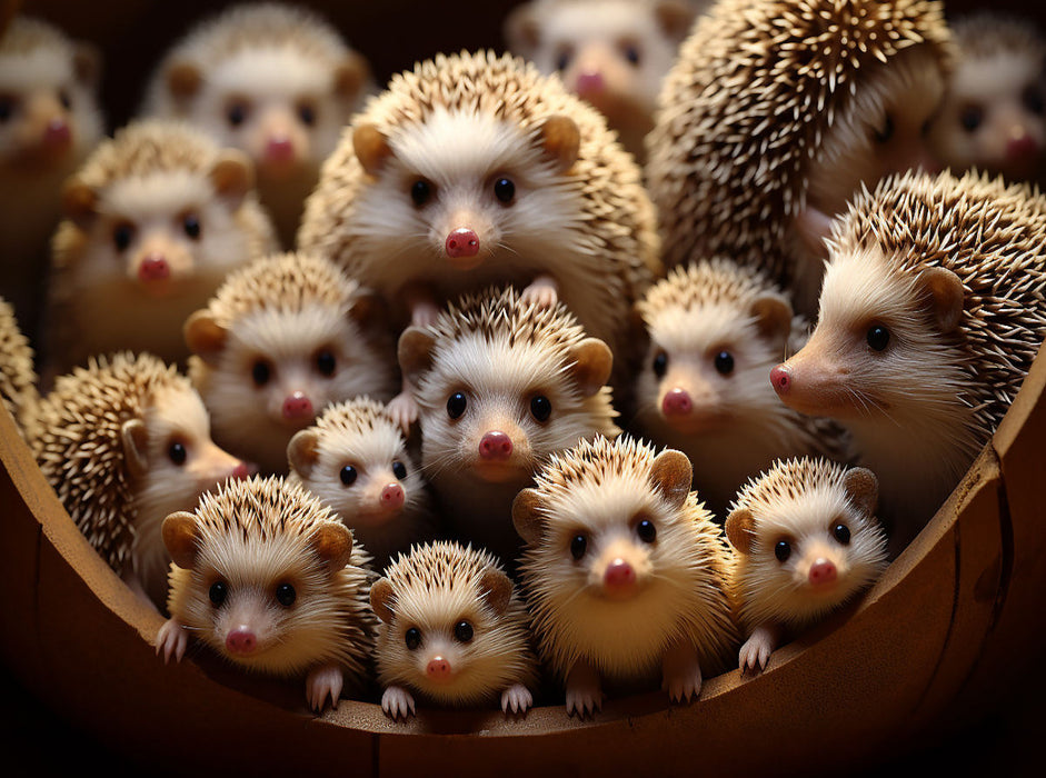 Viele Igel auf einem Bild - CALVENDO Foto-Puzzle'