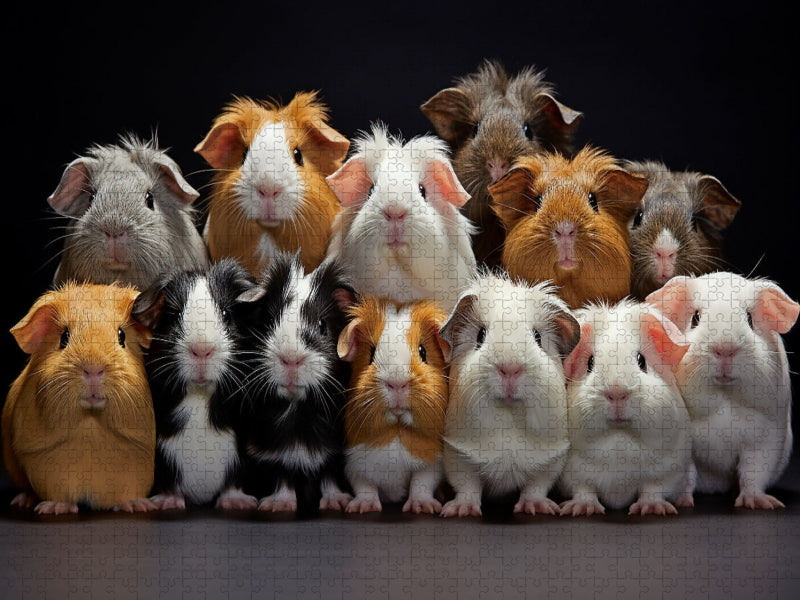 Meerschweinchen übereinander - CALVENDO Foto-Puzzle'