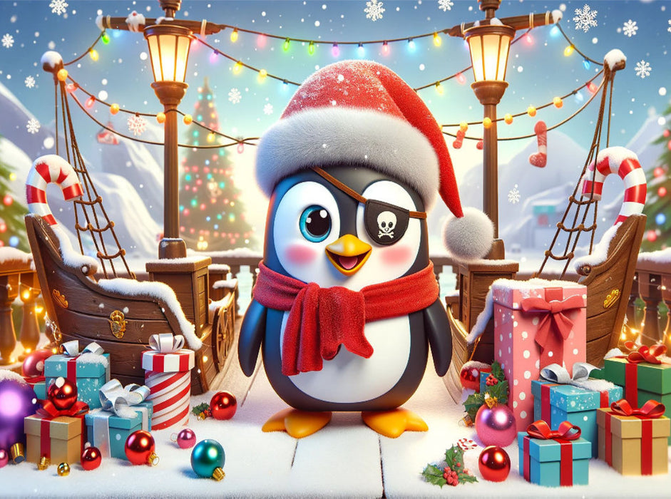 Weihnachtsfreude auf dem Piratenschiff - CALVENDO Foto-Puzzle'