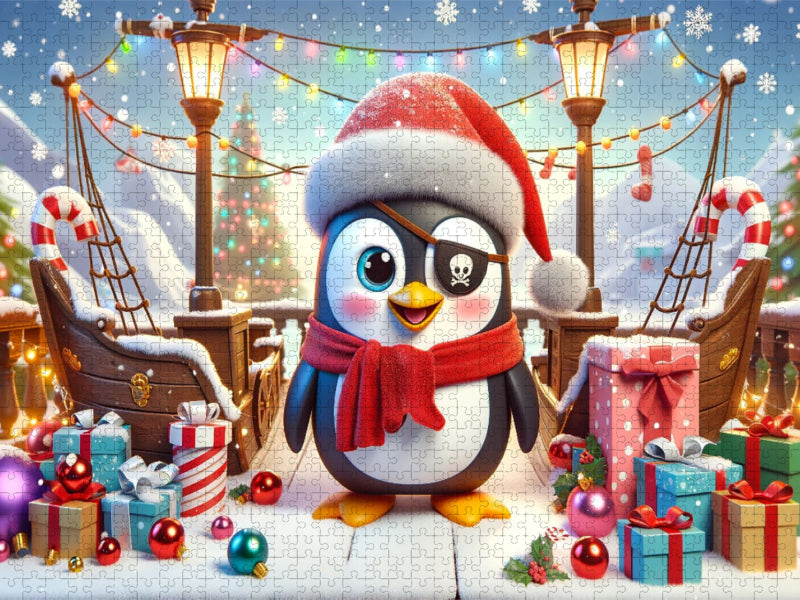 Weihnachtsfreude auf dem Piratenschiff - CALVENDO Foto-Puzzle'