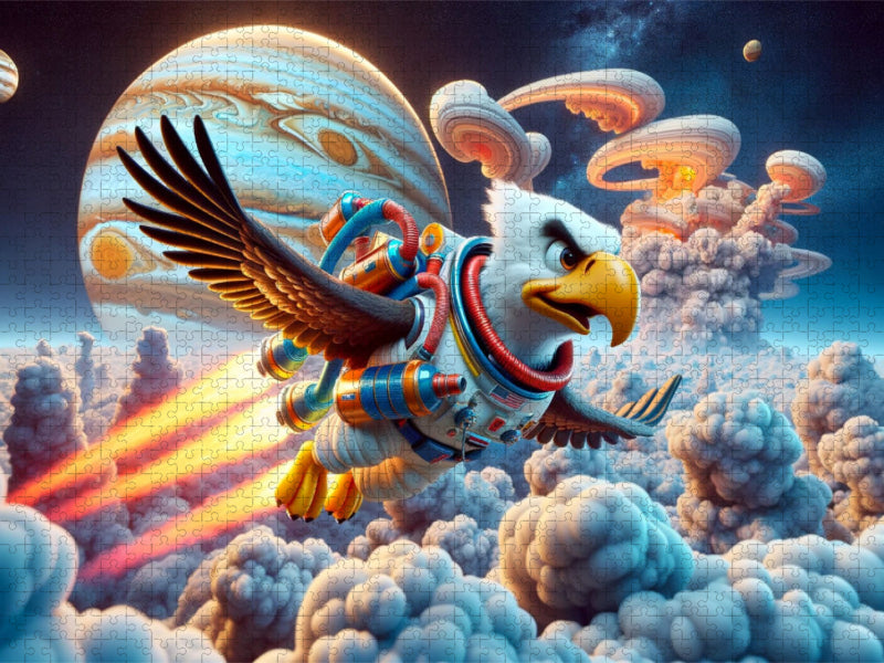 Adler im Jupitersturm: Flug durch das Gasmeer - CALVENDO Foto-Puzzle'