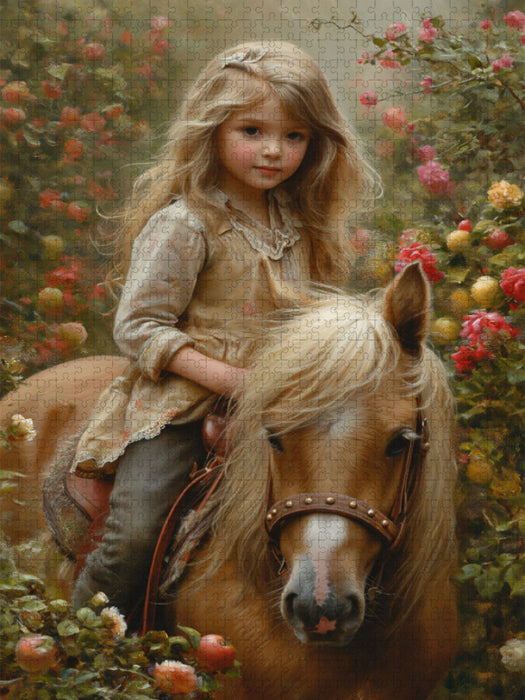 Rosige Reitabenteuer - CALVENDO Foto-Puzzle'