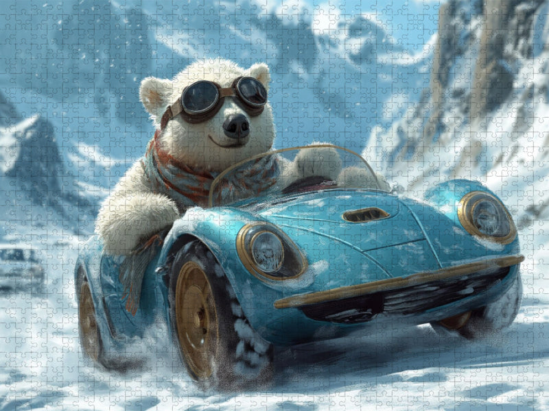 Eisbär-Rallye im Januar - CALVENDO Foto-Puzzle'