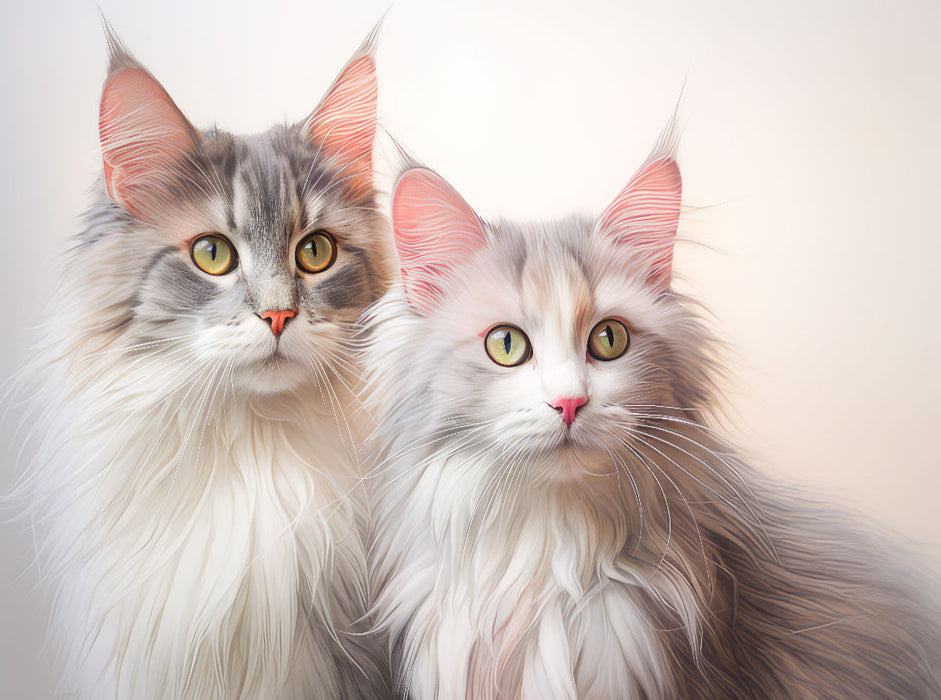 Katzen im Pastellstil - CALVENDO Foto-Puzzle'