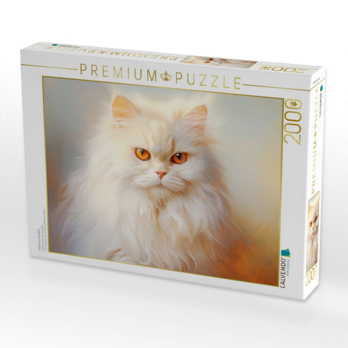 Katzen im Pastellstil - CALVENDO Foto-Puzzle'