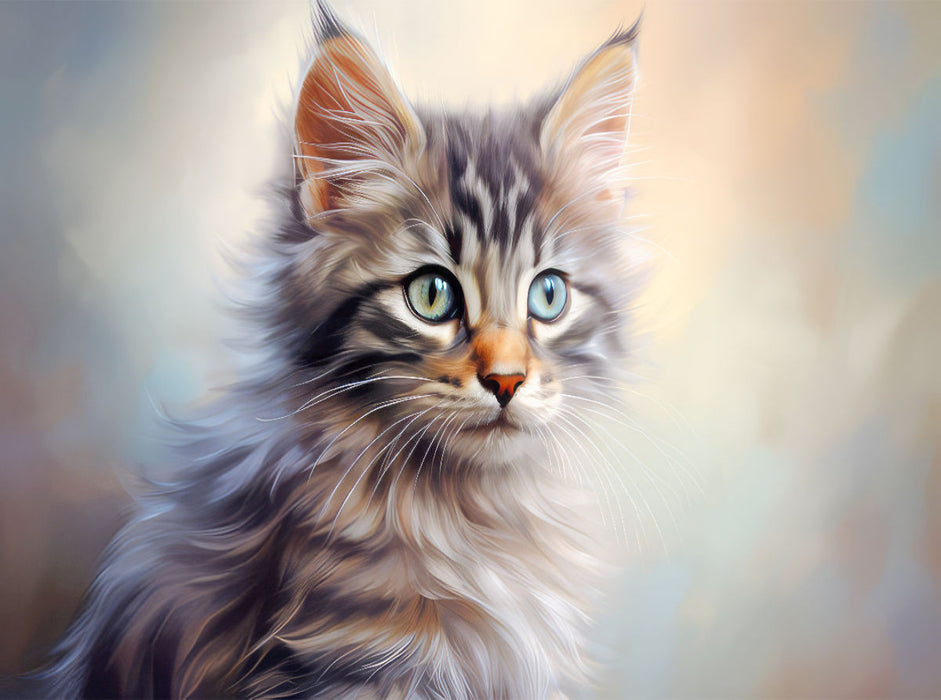 Katzen im Pastell-Stil - CALVENDO Foto-Puzzle'