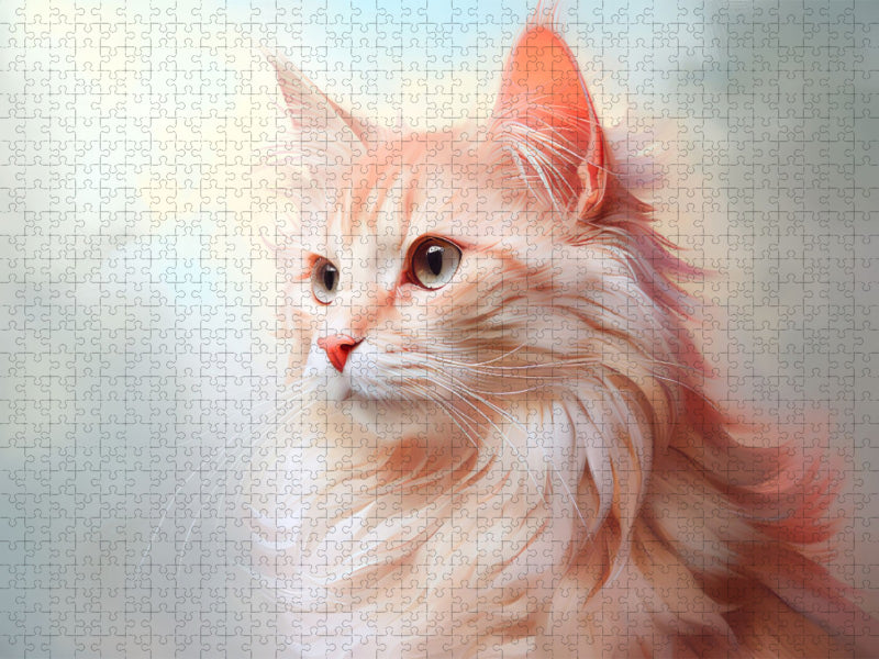 Katzen im Pastell-Stil - CALVENDO Foto-Puzzle'