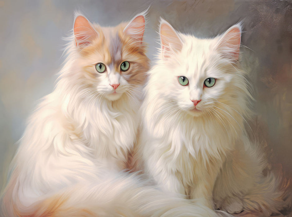Katzen im Pastellstil - CALVENDO Foto-Puzzle'