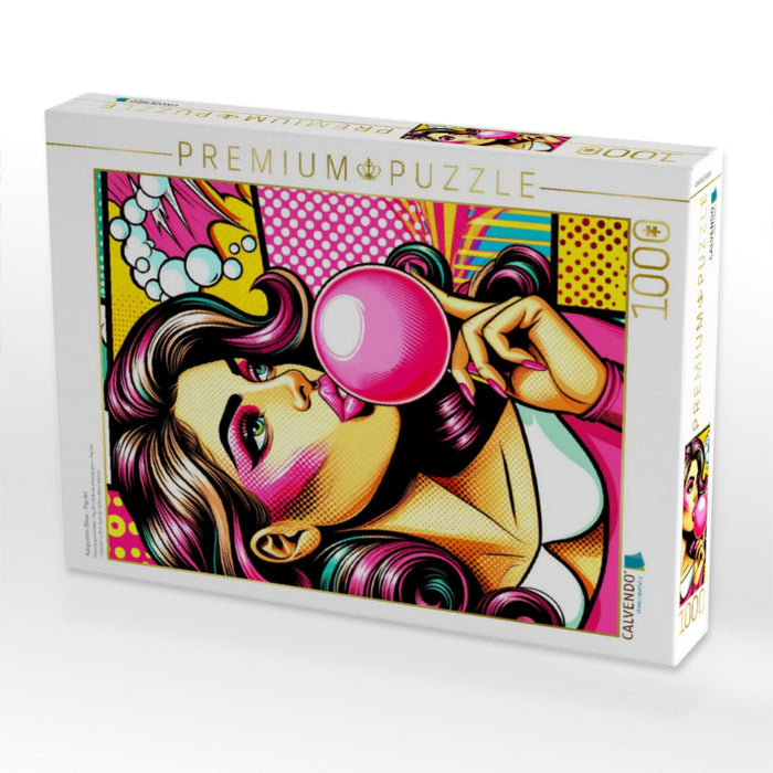 Kaugummi-Blase - Pop Art - CALVENDO Foto-Puzzle'