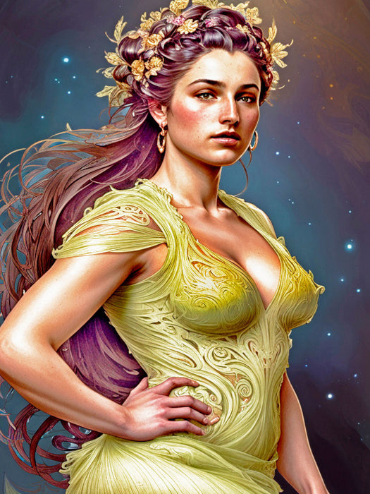 Yolandas neues Kleid ist dem Herbstwind nachempfunden. - CALVENDO Foto-Puzzle'