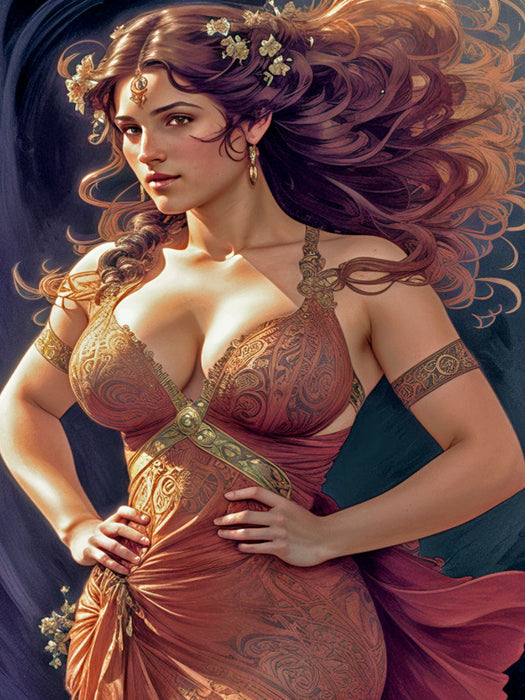 Yolandas neues Kleid ist orientalisch und rot. - CALVENDO Foto-Puzzle'