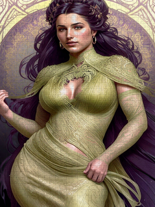 Yolandas neues Kleid, fein gesponnen in gedeckten Farben - CALVENDO Foto-Puzzle'