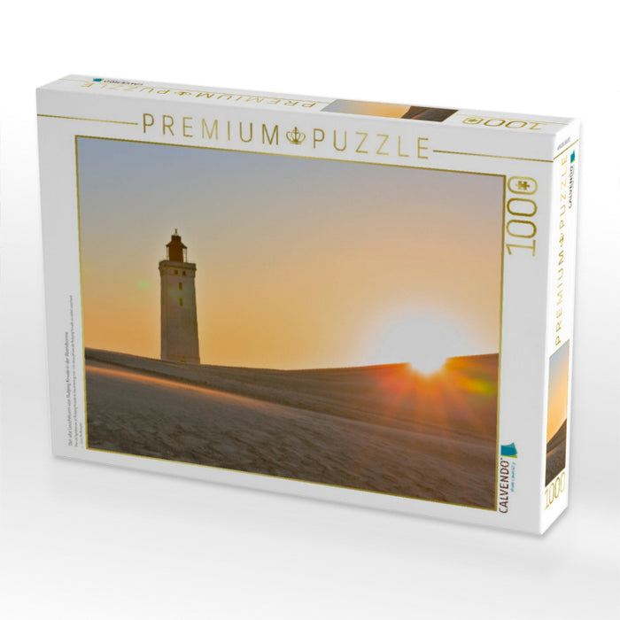 Der alte Leuchtturm von Rubjerg Knude in der Abendsonne - CALVENDO Foto-Puzzle'