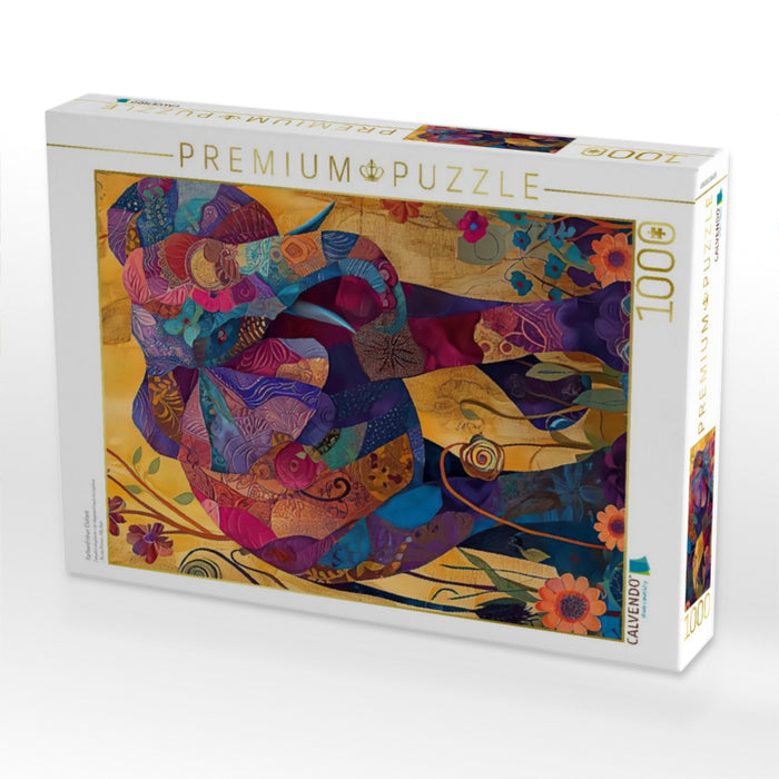 Farbenfroher Elefant - CALVENDO Foto-Puzzle'