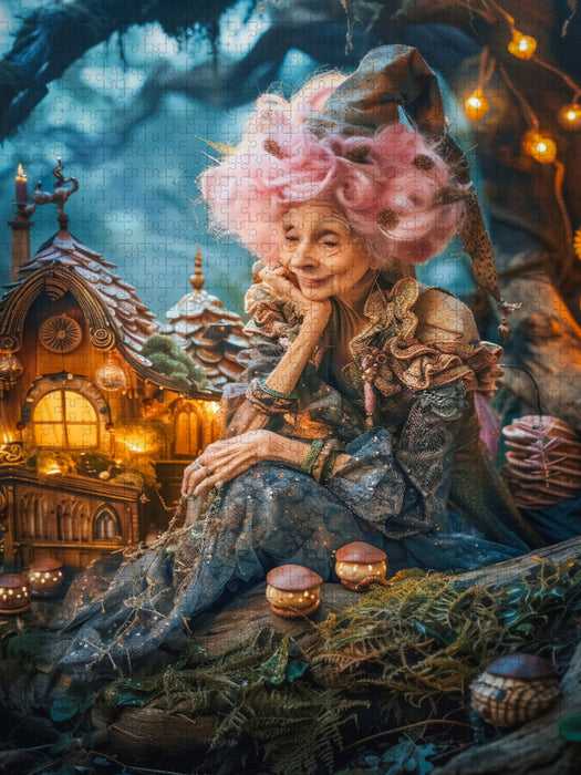In einem Land aus Glanz und Licht, im Feenlichterwald, wird das Herz ganz leicht - CALVENDO Foto-Puzzle'