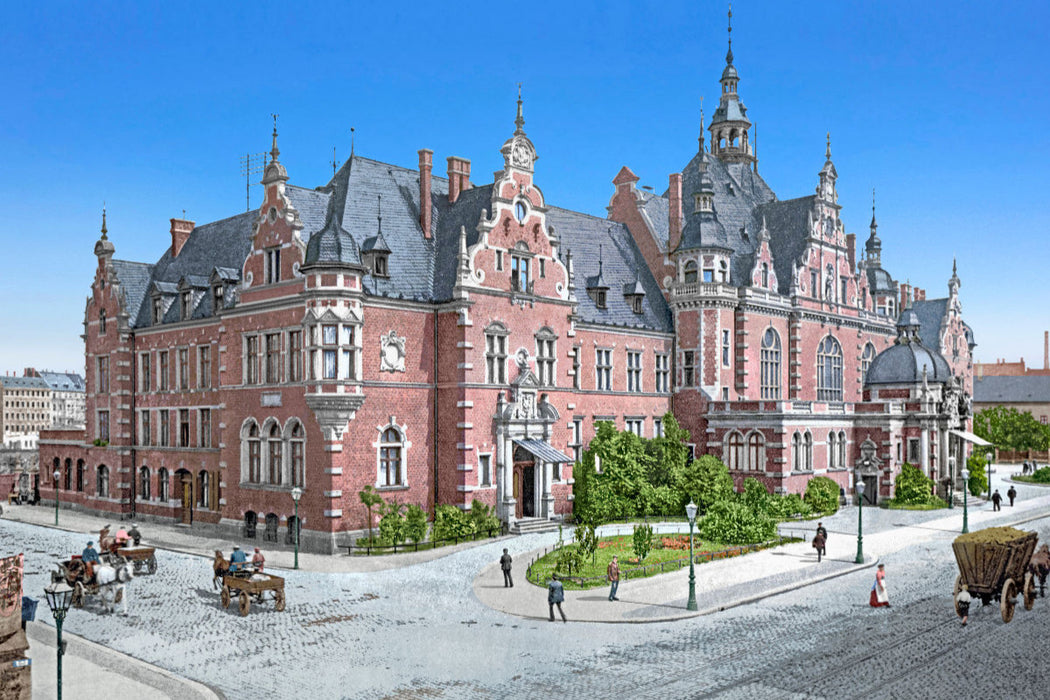 Premium Textil-Leinwand Leipzig - Buchhändlerbörse um 1900