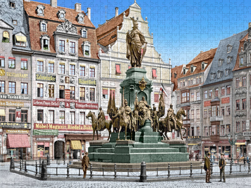 Leipzig - Siegesdenkmal um 1900 - CALVENDO Foto-Puzzle'