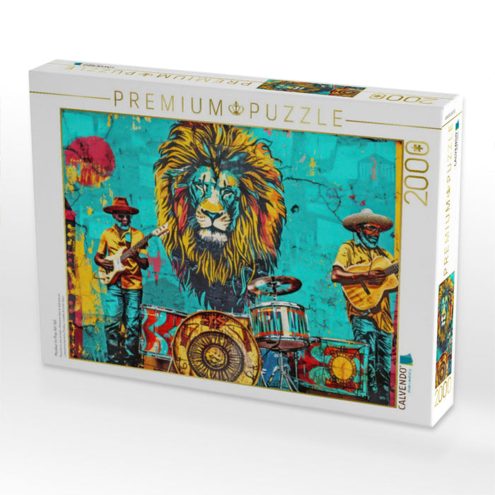 Musiker im Pop-Art-Stil - CALVENDO Foto-Puzzle'