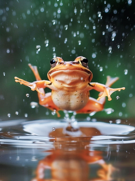 Glaube an dich selbst, so wie ein Frosch glaubt, dass er fliegen kann - CALVENDO Foto-Puzzle'