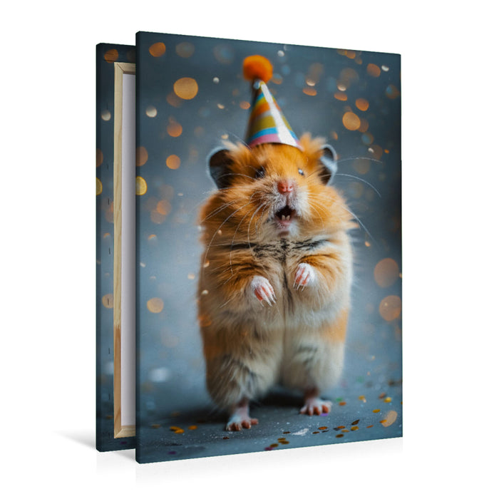 Premium Textil-Leinwand Ein Motiv aus dem Kalender Lustige kleine Hamster