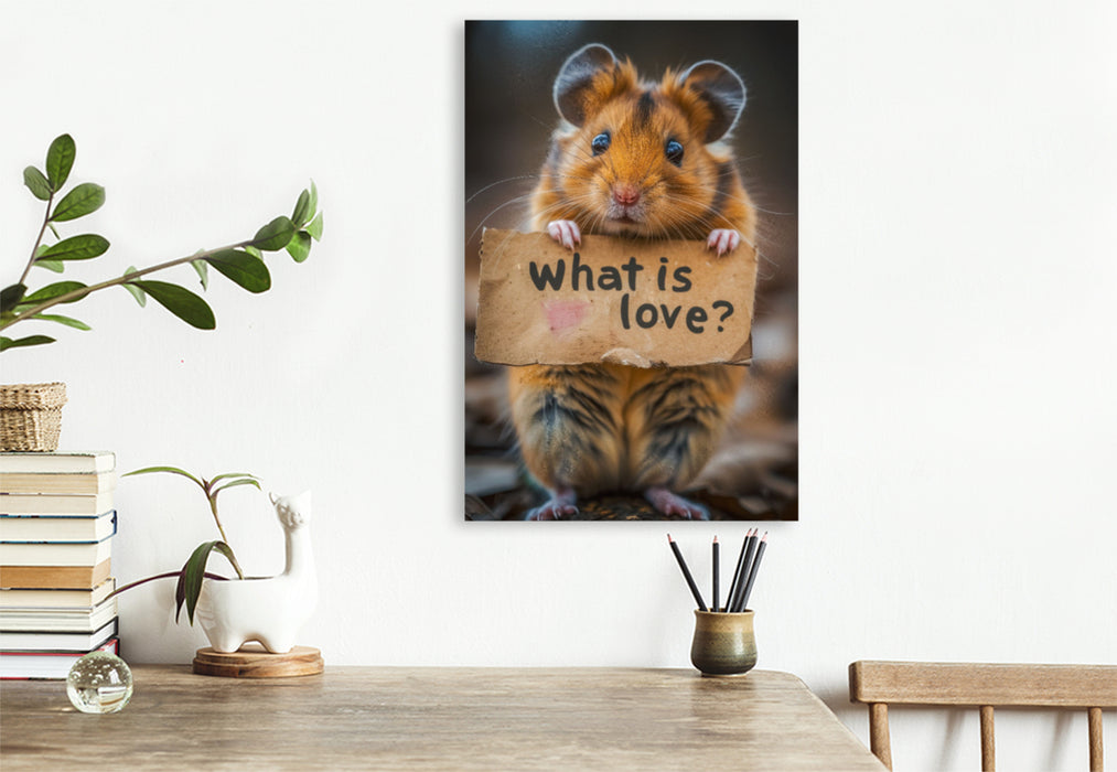 Premium Textil-Leinwand Ein Motiv aus dem Kalender Lustige kleine Hamster