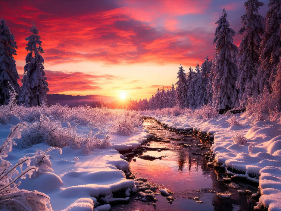 Ein zauberhafter Winterabend - CALVENDO Foto-Puzzle'