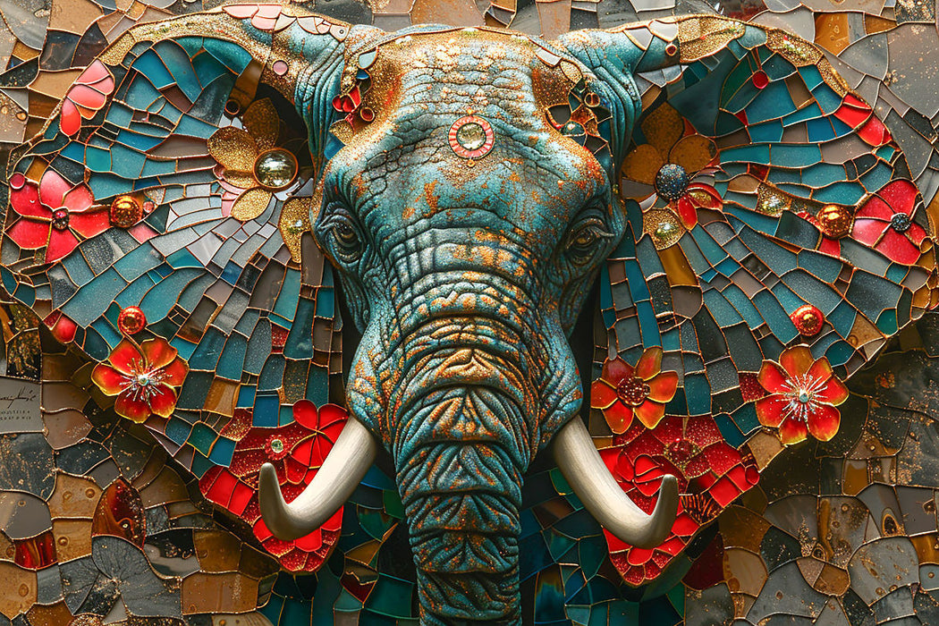 Premium Textil-Leinwand Ein Motiv aus dem Kalender Elefantastisch