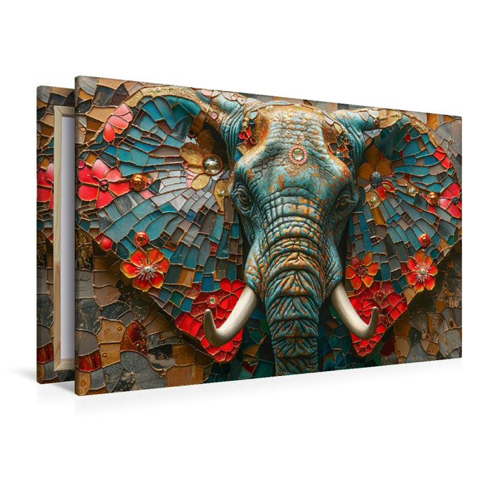 Premium Textil-Leinwand Ein Motiv aus dem Kalender Elefantastisch