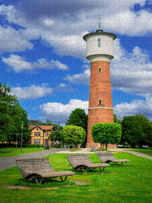 Wasserturm Ladenburg - CALVENDO Foto-Puzzle'