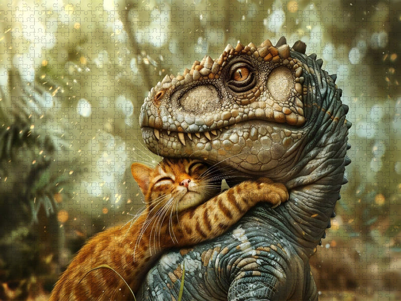 Ein Motiv aus dem Kalender "Wie wäre es mit einem Dinosaurier als Haustier?" - CALVENDO Foto-Puzzle'