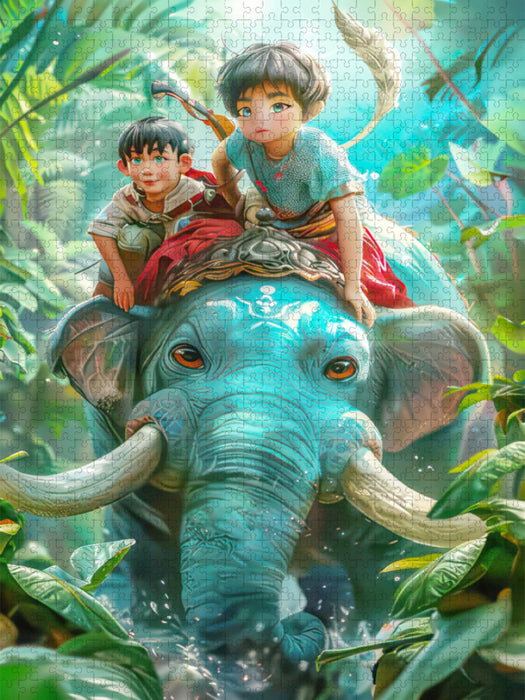 Manga-Jungen und -Mädchen - CALVENDO Foto-Puzzle'