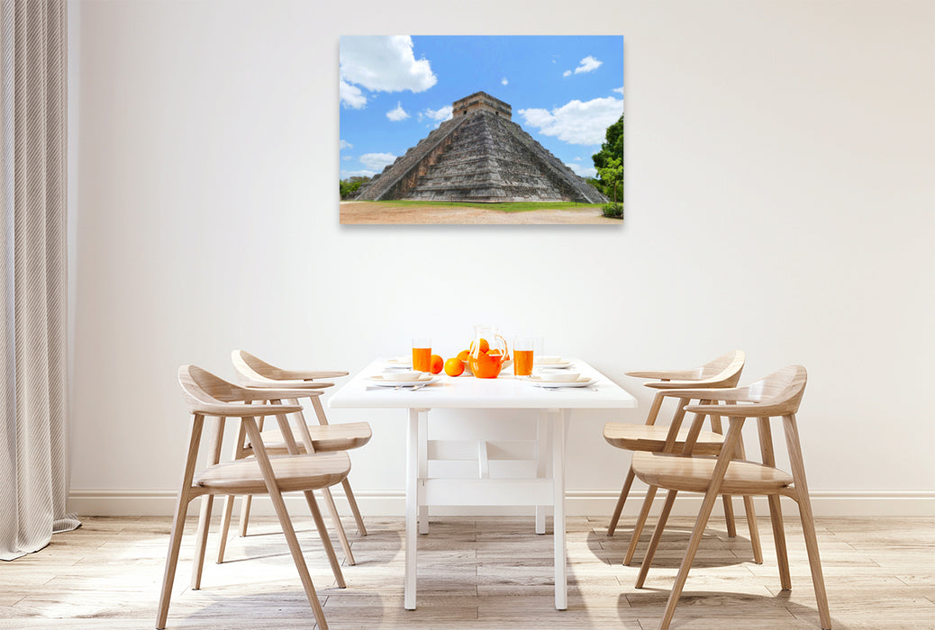 Premium Textil-Leinwand Chichen Itza, El Castillo, Pyramide des Kukulcán