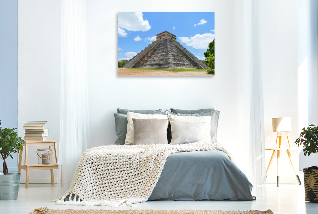 Premium Textil-Leinwand Chichen Itza, El Castillo, Pyramide des Kukulcán