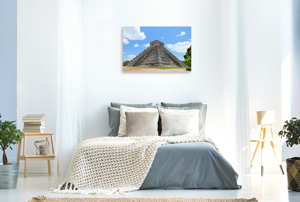 Premium Textil-Leinwand Chichen Itza, El Castillo, Pyramide des Kukulcán